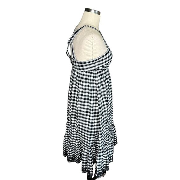 J. Crew Black and White Gingham Midi Dress - Picture 2 of 8